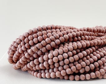 Rosewood Beads Natural Polished Beads DIY Jewelry Necklace Bracelet 3mm 4mm 6mm 8mm 10mm 12mm 16” Strand Natural Rose Wood Bead