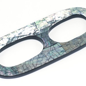 XL Rectangular Abalone Shell Scarf Ring Scarf Buckle Scarf Shawl Clothing Pin Ring