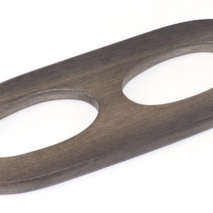 XL Grau Holz Rechteckiger Schal Ringschal Schnalle Schal Anstecknadel