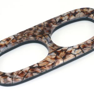 XL Cowrie Shell Rectangular  Scarf Ring Scarf Buckle Scarf Pin Shawl Buckle
