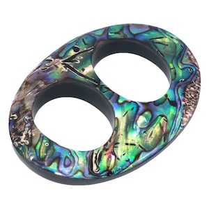 Oval Large Paua Shell Abalone Shell Scarf Ring Scarf Buckle Scarf Pin