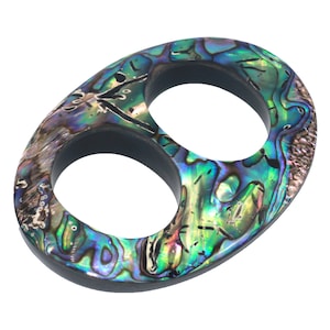 Oval große Paua Muschel Abalone Muschel Schal Ring Schal Schnalle Schal Anstecknadel