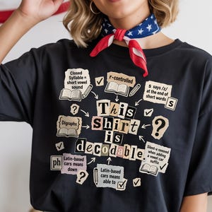 Decodeerbaar shirt, afbeelding voor leraar Science of Reading (digitale download)