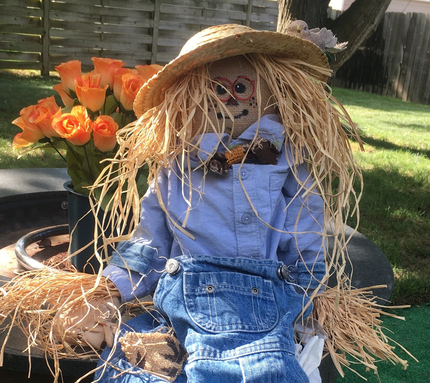Happy Scarecrow with Glasses | Etsy