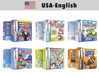 Pudełka zamienne do Game Boy Advance z serii Super Mario (USA-angielski)