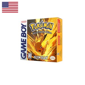 May include: A yellow Pokémon Game Boy game box with the text "Pokémon Special Pikachu Edition" and "Yellow Legacy". The box features a yellow Pikachu graphic and the Nintendo Game Boy logo.