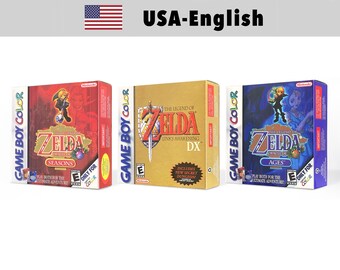 Pudełko zastępcze Game Boy Color do gry Zelda Oracle of Ages Seasons (USA)