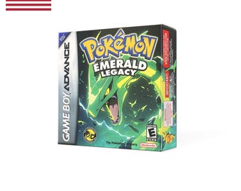 Oryginalne pudełko GBA w stylu angielskim do Pokemon Emerald Legacy