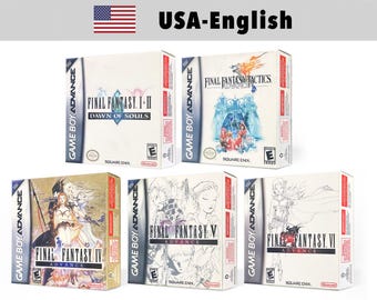 Angielski zamiennik GBA Box TREY do Final Fantasy 1&2 4 5 6 Tactics Advance