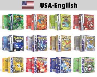 Zamienna holograficzna etykieta z instrukcją obsługi pudełka Pokemon USA Gameboy Advance GBA GBC