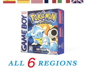 GBC Francuski Angielski Niemiecki Hiszpański Włoski Zamiennik Pudełko wysokiej jakości Pokemon niebieski Bleu Blau Azul Blu