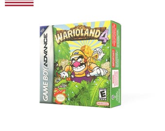 GBA English Replacement Box For Wario Land 4
