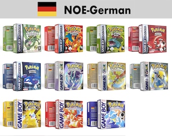 Zapasowe pudełko holograficzne Etykieta ręczna dla NOE Pokemon Smaragd Feuerrote Blattgrune Rubin Saphir Kristall Goldene Silberne Gelb Rot Blau
