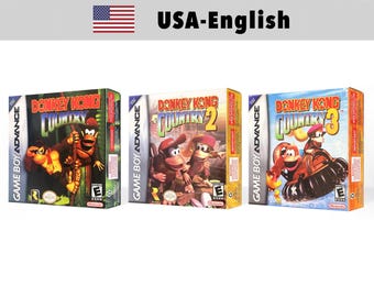 Pudełko zamienne do Donkey Kong Country 1 2 3 w wersji angielskiej, GBA, USA