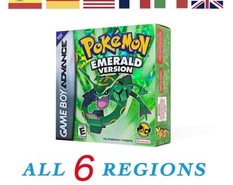 Francuski Angielski Niemiecki Hiszpański Włoski Zamienne Holograficzne Pudełko Pokemon Emerald Emeraude Esmeralda Smaragd Smeraldo