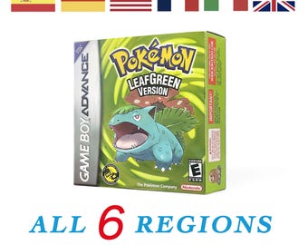 Francuski Angielski Niemiecki Hiszpański Włoski Zamienne Holograficzne Pudełko Pokemon Leafgreen Veat Feuille Verde Hoja Blattgrune Verde Foglia
