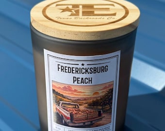 Fredericksburg Peach Scented Candle