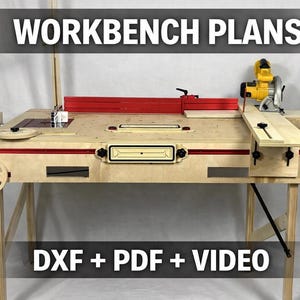 Modular Workbench Plans | DIY Table pdf and DXF Files | CNC Build Guide | Woodworking Project