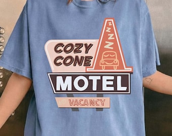 Retro Cars Cozy Cone Motel PNG, Cars Pixar Fan Gift, Lightning McQueen Png, Tow Mater, Sally Carrera