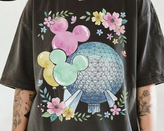 Retro Coquette Bow Disney Epcot PNG, EPCOT World Tour 1982 Png, Disney World Family Matching, Vacation Trip 2026