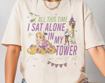 Vintage All This Time I Sat Alone In My Tower Now I Can See It All PNG, Tangled Rapunzel Png, Princess Showgirl Inspired