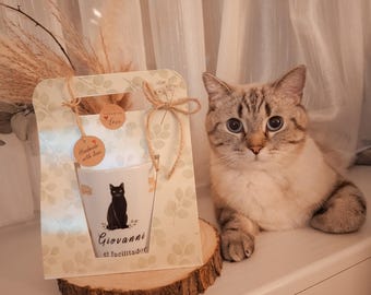 Personalized cat mug with name | Gift for cat lovers | Custom mug | Pet gift | Handmade in Switzerland