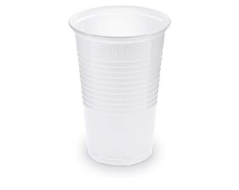 White drinking cups, 200 ml, 100 pieces