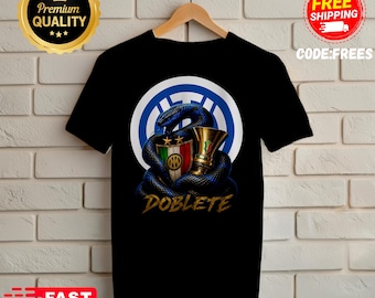 Inter Milan Champions 2025/26 T-Shirt, Doblete Inter Shirt, 21st Scudetto Shirt, Nerazzurri Fan Tee, Italian Football Champions Design