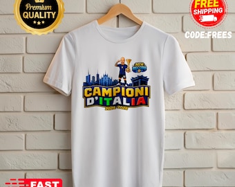Limited Edition Inter Milan Scudetto 2025/26 T-Shirt, Dimarco T-Shirt, Inter 21st Scudetto Shirt, Inter supporters Tee, Nerazzurri Fan Tee