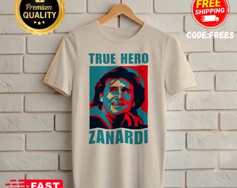 Alex Zanardi Tribute T-Shirt, Motorsport Legend Gift Tee, Vintage Poster Style Tee, Inspirational Motorsport Icon Tee,  Gift for Racing Fans