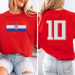 Croatian Tribute Design, Croatia #10 Jersey Style Football Inspired Graphic Tee, Soccer 2026 World USA Unisex Tshirt image 10