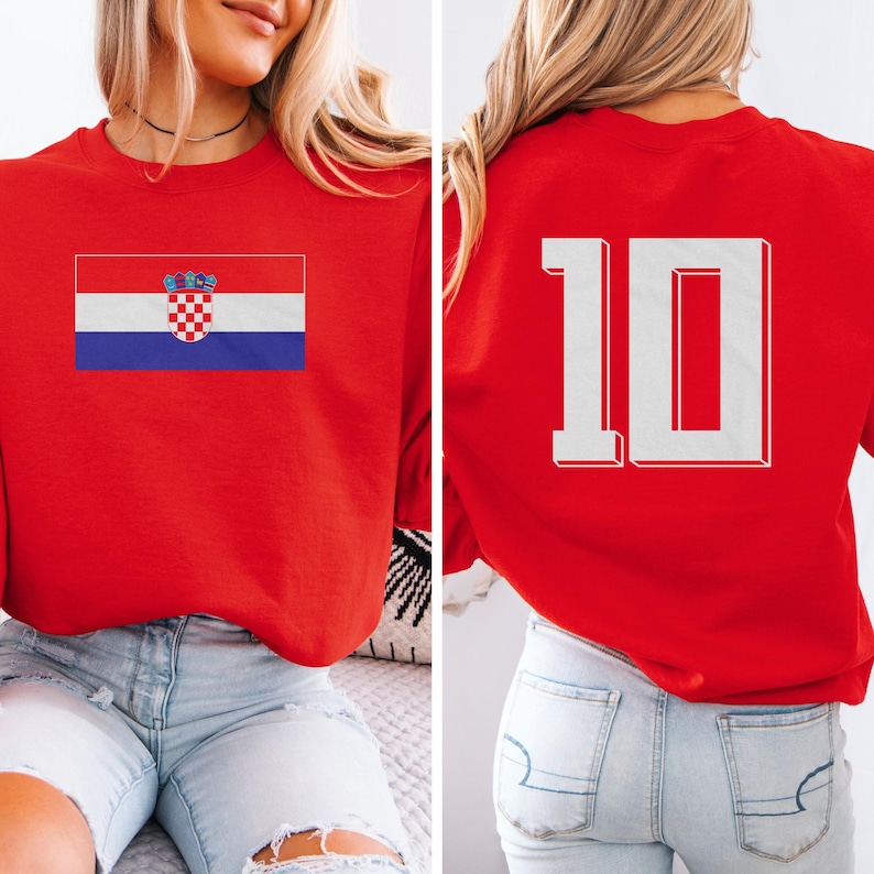 Croatian Tribute Design, Croatia #10 Jersey Style Football Inspired Graphic Tee, Soccer 2026 World USA Unisex Tshirt image 10