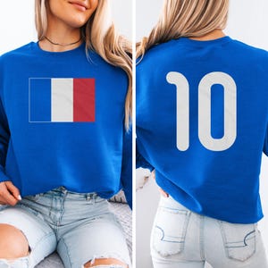 France Football Jersey Tee, Player Style Graphic, World Soccer Unisex T-Shirt image 7