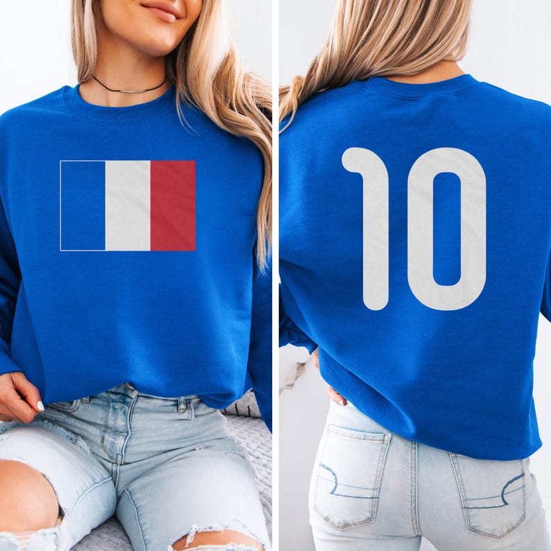 France Football Jersey Tee, Player Style Graphic, World Soccer Unisex T-Shirt image 7