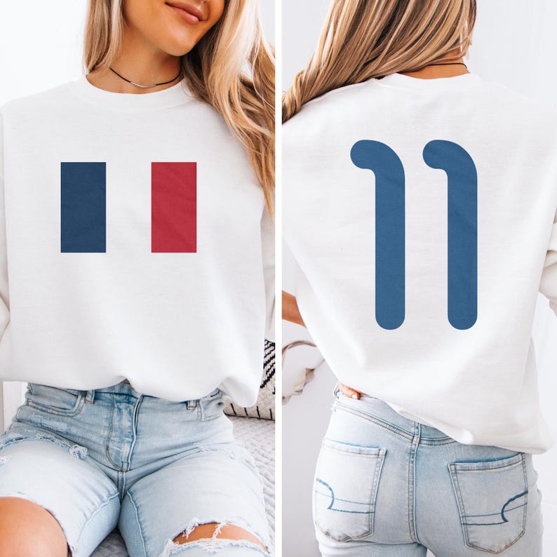 Camiseta unisex de fútbol con diseño de homenaje francés, estampado a doble cara, estilo camiseta de fútbol con el número 11 de Francia, Copa Mundial de Fútbol 2026 de EE. UU. imagen 9