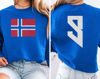 Norwegian Tribute Design, Norway #9 Jersey Style 2-Sided Football Inspired Graphic Tee, Soccer 2026 World USA Unisex Tshirt