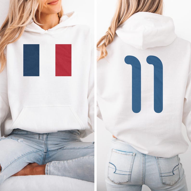 Camiseta unisex de fútbol con diseño de homenaje francés, estampado a doble cara, estilo camiseta de fútbol con el número 11 de Francia, Copa Mundial de Fútbol 2026 de EE. UU. imagen 12