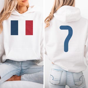 France Jersey Style T-Shirt, Number 7 Graphic Tee, Soccer Fan Apparel image 6