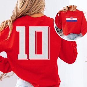 Croatian Tribute Design, Croatia #10 Jersey Style Football Inspired Graphic Tee, Soccer 2026 World USA Unisex Tshirt image 11