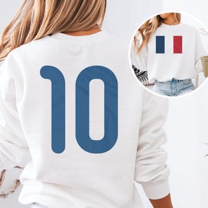 France Football Jersey Tee, Player Style Graphic, World Soccer Unisex T-Shirt image 11