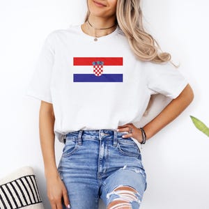 Croatian Tribute Design, Croatia #10 Jersey Style Football Inspired Graphic Tee, Soccer 2026 World USA Unisex Tshirt image 8