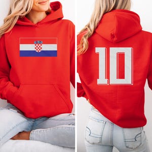 Croatian Tribute Design, Croatia #10 Jersey Style Football Inspired Graphic Tee, Soccer 2026 World USA Unisex Tshirt image 3