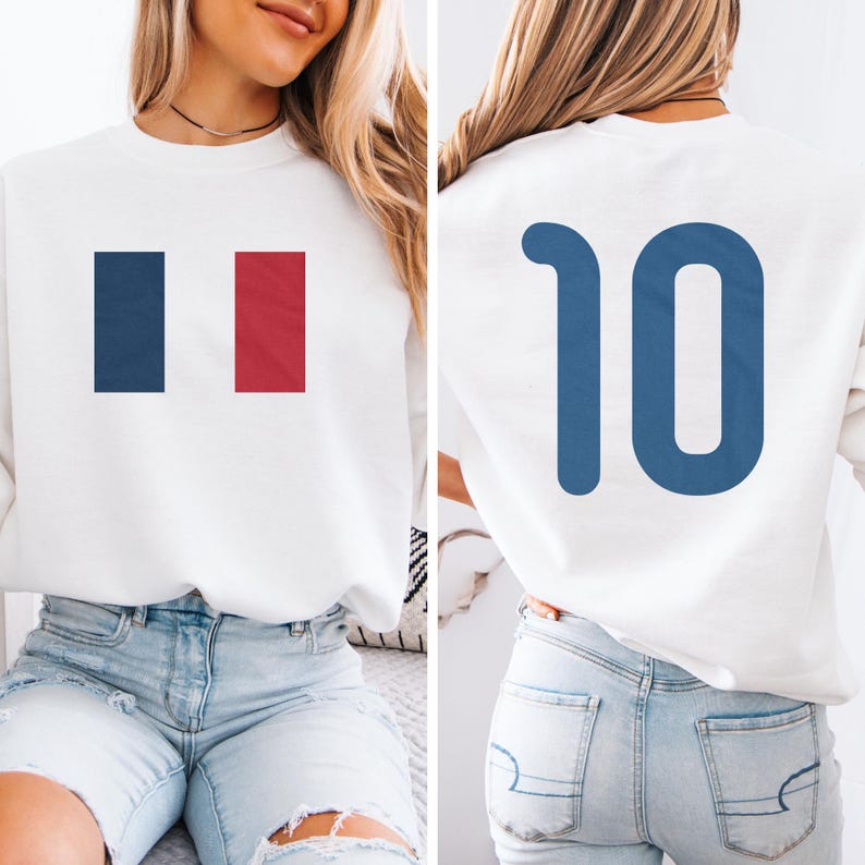 France Football Jersey Tee, Player Style Graphic, World Soccer Unisex T-Shirt image 10
