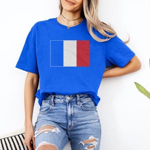 France Jersey Style T-Shirt, Number 7 Graphic Tee, Soccer Fan Apparel image 8