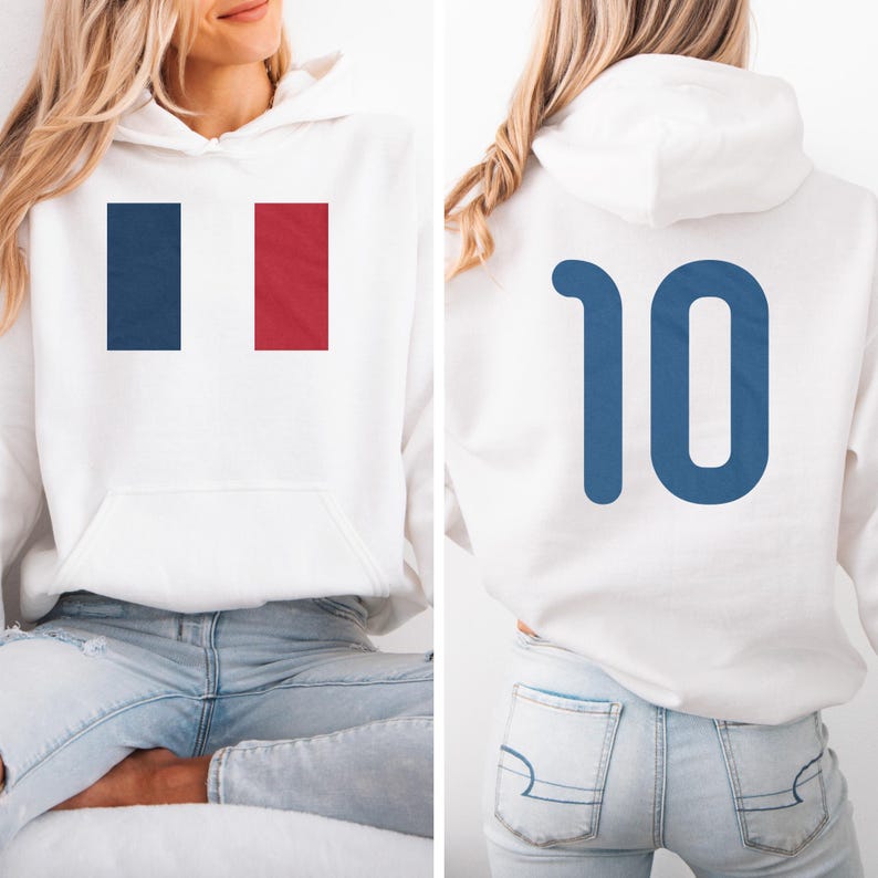 France Football Jersey Tee, Player Style Graphic, World Soccer Unisex T-Shirt image 1