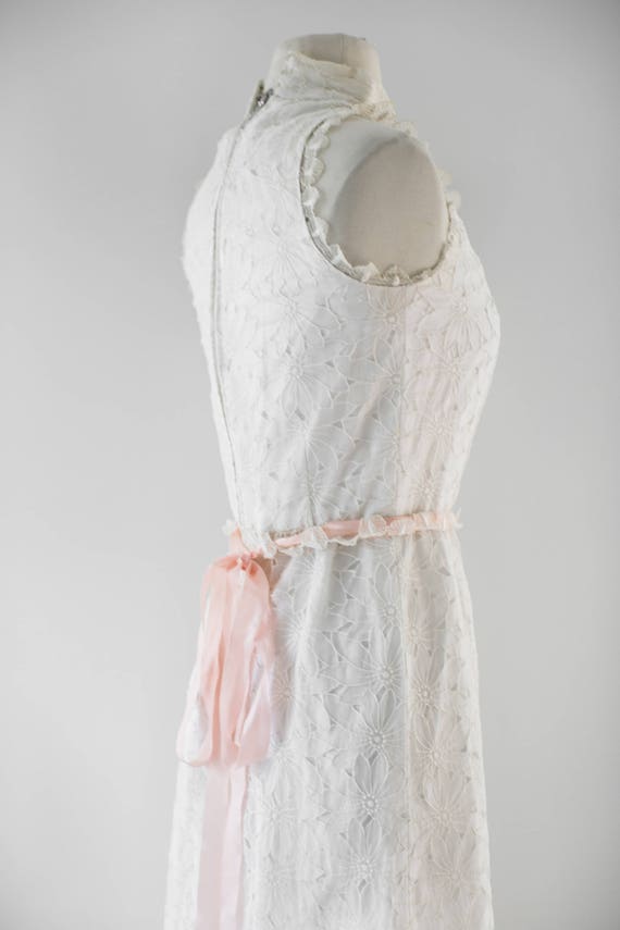 50s 60s White Halter Wedding Dress Vintage High Collar Etsy