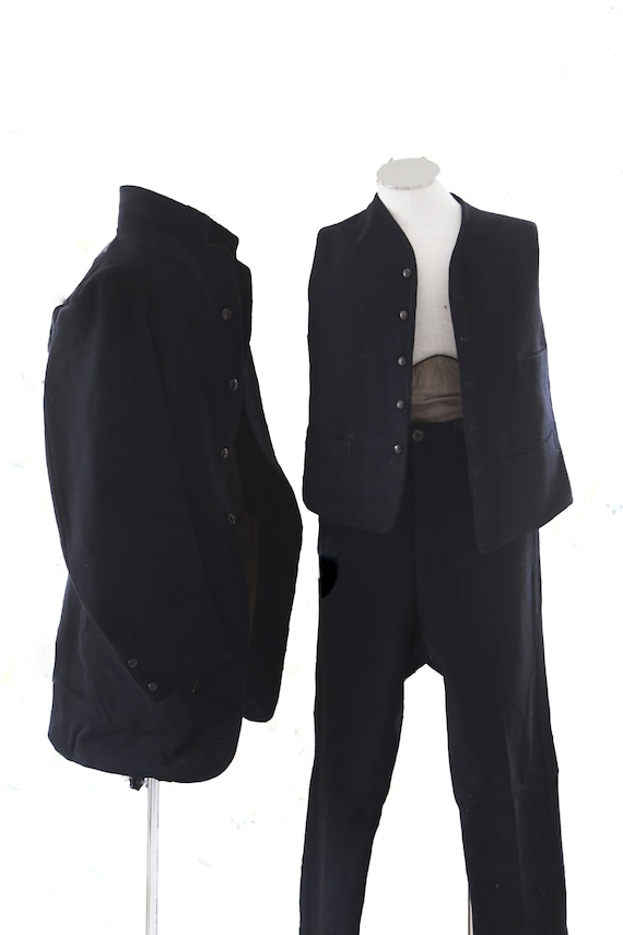 black victorian suit