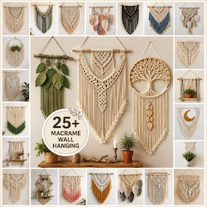 25+ Macrame Wall Hanging Patterns | Large Boho Wall Art & Plant Hanger DIY Guide