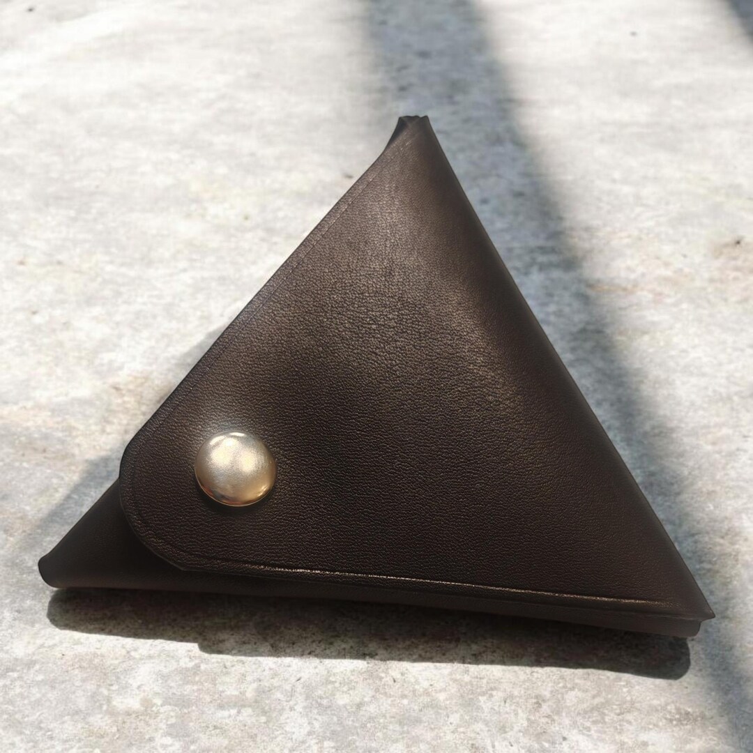 Triangular Coin Purse Triangular Genuine Leather Coin Purse – Handmade – Customizable ...