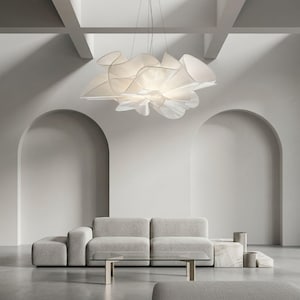 Modern Nordic Pendant Light, Black White Ceiling Lamp, Minimalist LED Hanging Light, Dining Room Chandelier, Bedroom Lighting Fixture